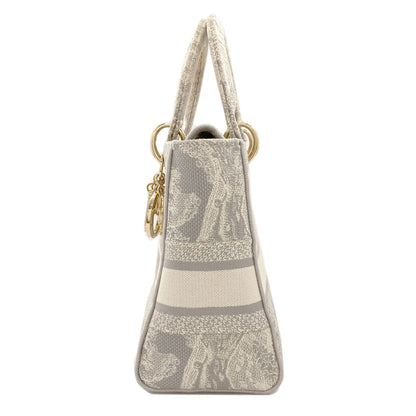 CHRISTIAN DIOR Lady D-Lite 2WAY Handbag Canvas Ladies [Used]