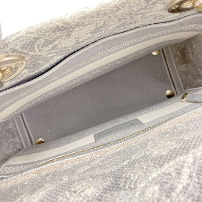 CHRISTIAN DIOR Lady D-Lite 2WAY Handbag Canvas Ladies [Used]