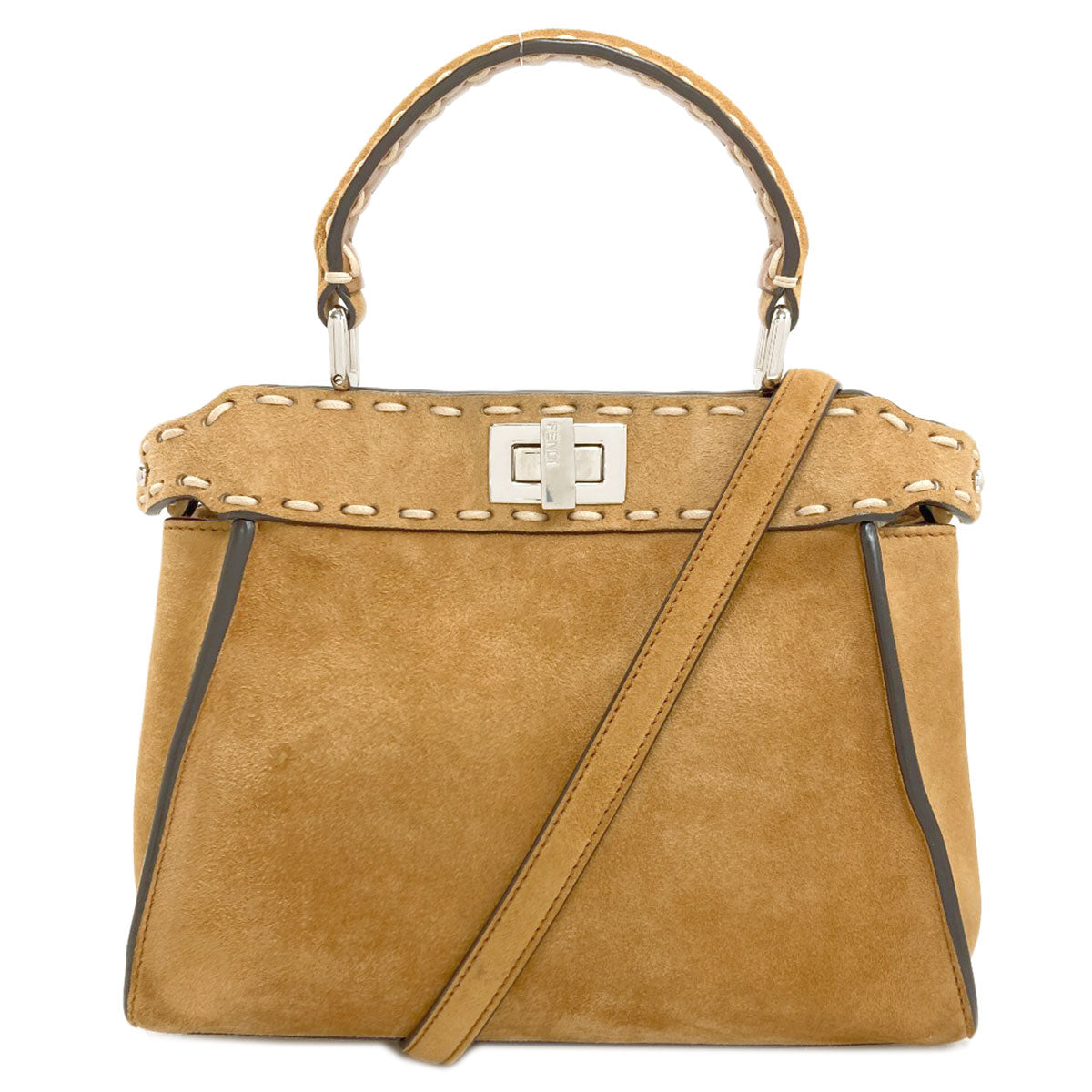 FENDI Peekaboo Celeria 2WAY Handbag Suede Ladies [Used]