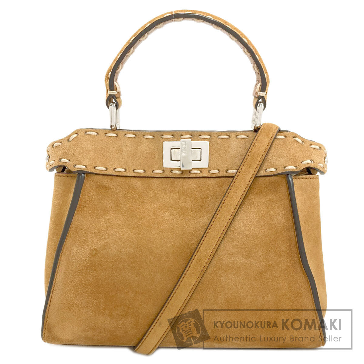 FENDI Peekaboo Celeria 2WAY Handbag Suede Ladies [Used]