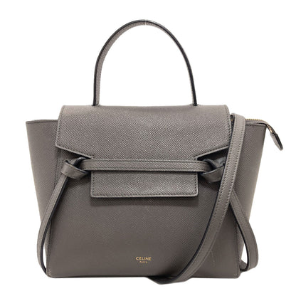 CELINE Belt bag nano 2WAY Handbag Calf Ladies [Used]