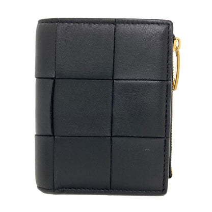 BOTTEGA VENETA Cassette Small Bifold Wallet with Coin Pocket Leather Ladies [Used]