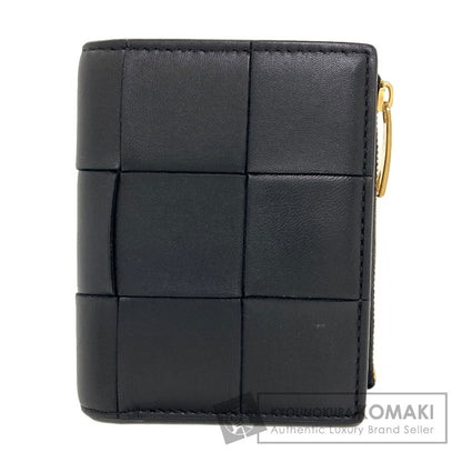 BOTTEGA VENETA Cassette Small Bifold Wallet with Coin Pocket Leather Ladies [Used]