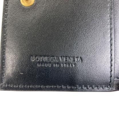 BOTTEGA VENETA Cassette Small Bifold Wallet with Coin Pocket Leather Ladies [Used]