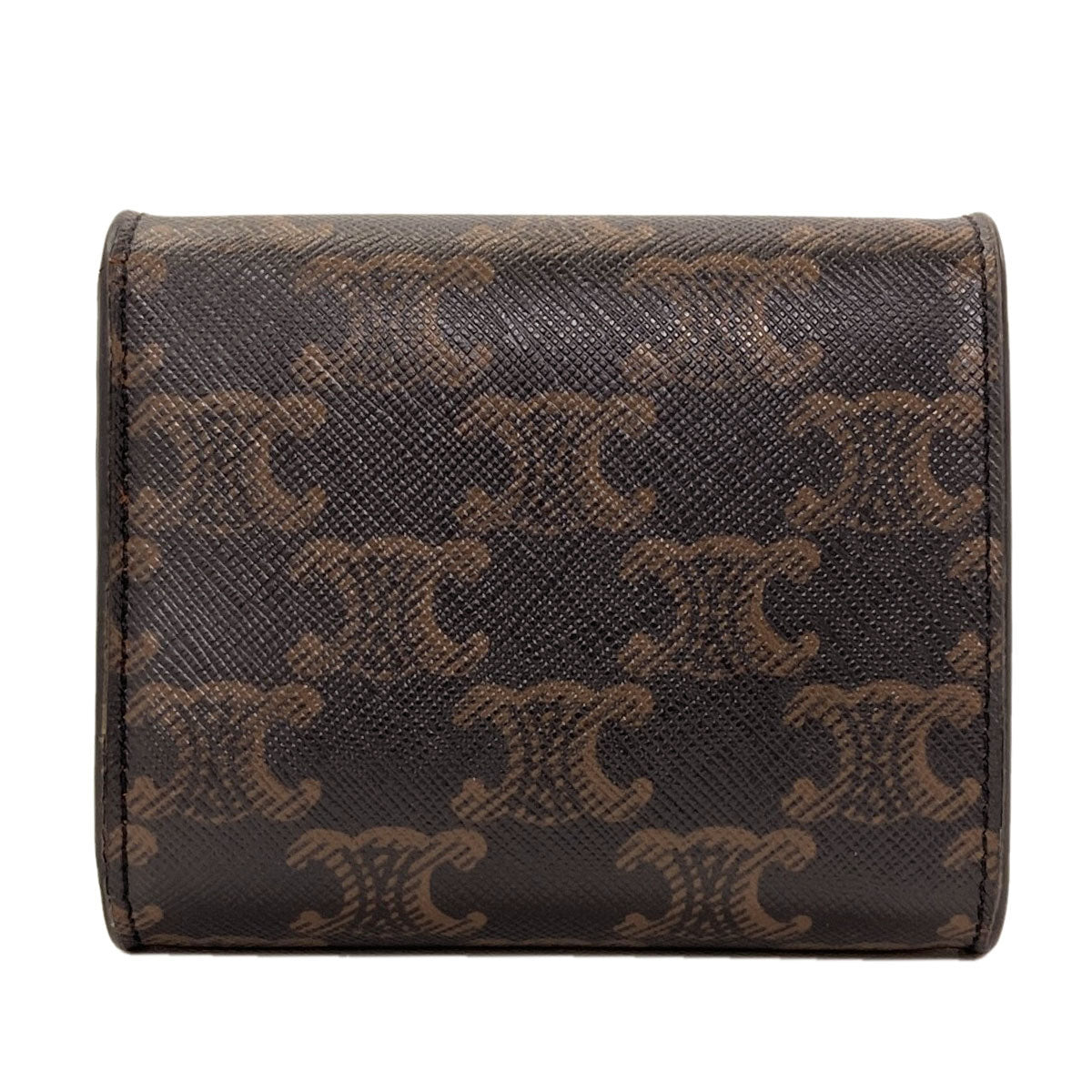 CELINE Small flap wallet Triomphe Tri-fold wallet (with Coin Pocket) PVC Ladies [Used]