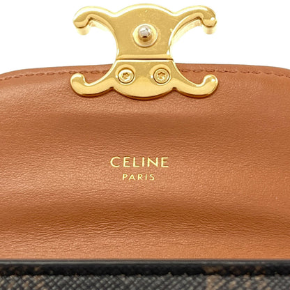 CELINE Small flap wallet Triomphe Tri-fold wallet (with Coin Pocket) PVC Ladies [Used]