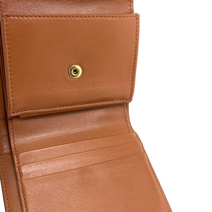 CELINE Small flap wallet Triomphe Tri-fold wallet (with Coin Pocket) PVC Ladies [Used]