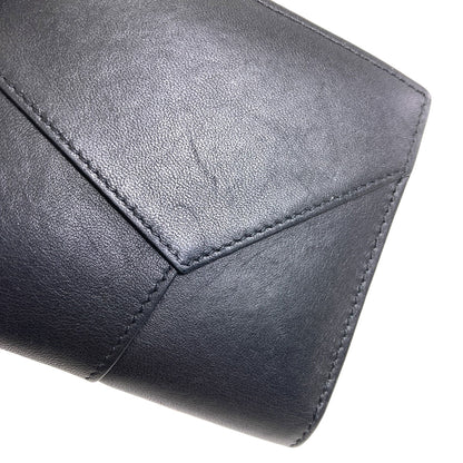 LOEWE anagram Bifold Wallet with Coin Pocket Leather Ladies [Used]