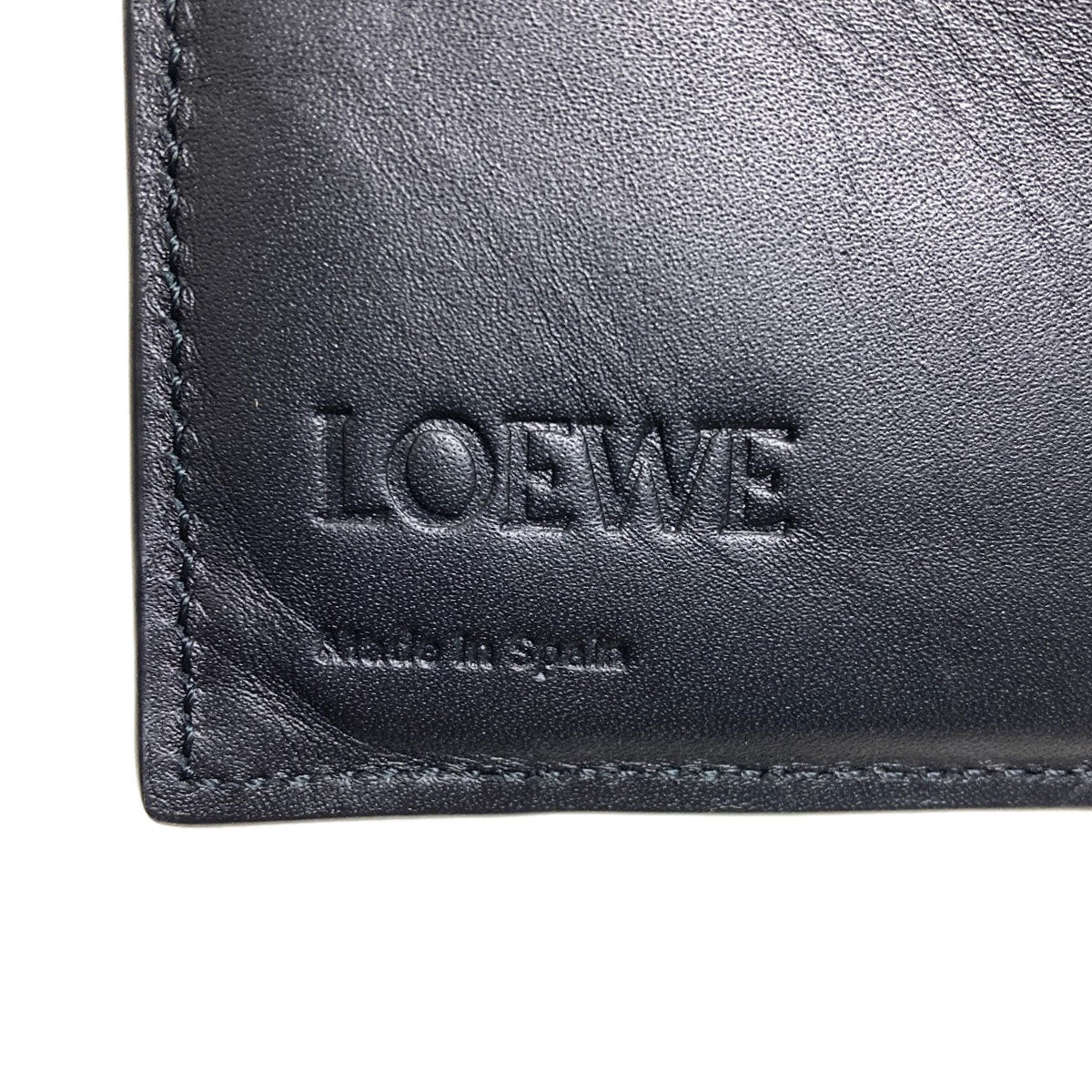 LOEWE anagram Bifold Wallet with Coin Pocket Leather Ladies [Used]