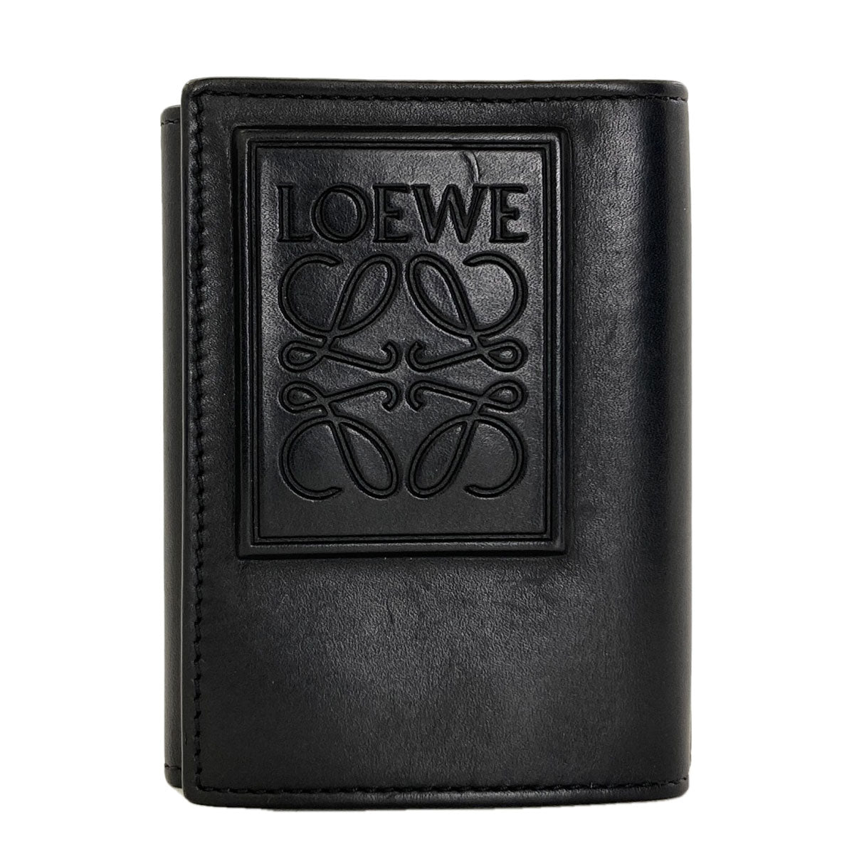 LOEWE Anagram Patch Tri-fold wallet (with Coin Pocket) Calf Ladies [Used]