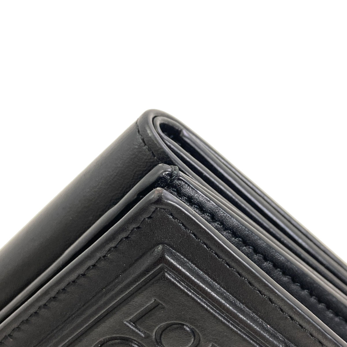 LOEWE Anagram Patch Tri-fold wallet (with Coin Pocket) Calf Ladies [Used]