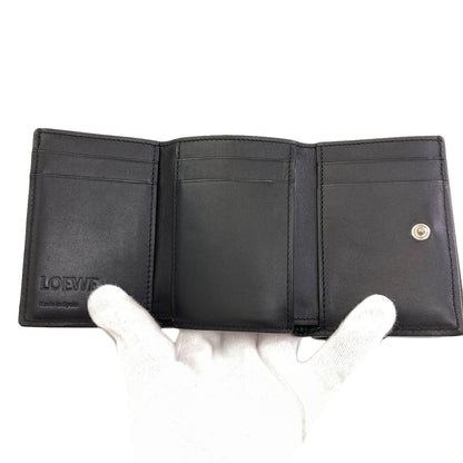 LOEWE Anagram Patch Tri-fold wallet (with Coin Pocket) Calf Ladies [Used]