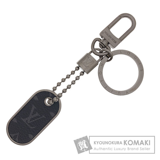 LOUIS VUITTON M63618 Porte Clé Tab Monogram ID key ring Monogram Eclipse mens [Used]