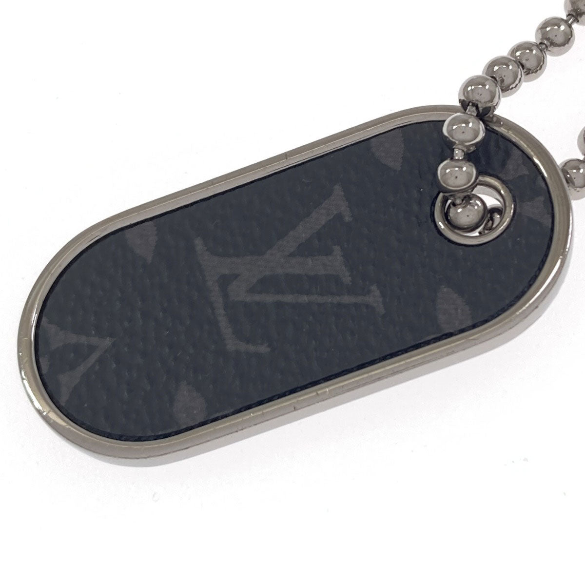 LOUIS VUITTON M63618 Porte Clé Tab Monogram ID key ring Monogram Eclipse mens [Used]
