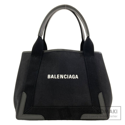 BALENCIAGA 339933 NAVY CABAS Handbag Canvas LeatherLadies [Used]