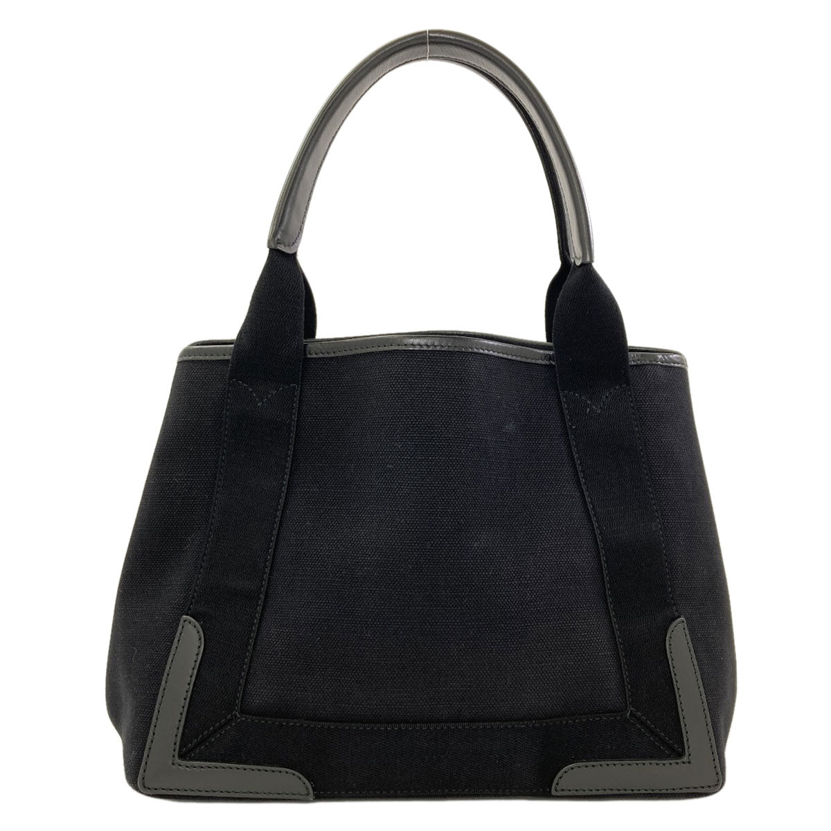 BALENCIAGA 339933 NAVY CABAS Handbag Canvas LeatherLadies [Used]
