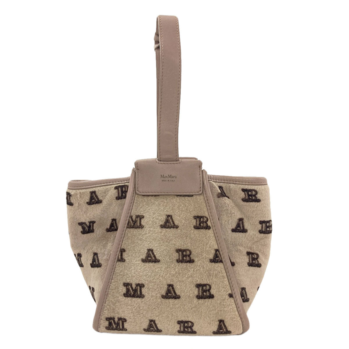 MAX MARA logo Handbag Leather Fleece-type materialLadies [Used]