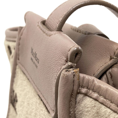MAX MARA logo Handbag Leather Fleece-type materialLadies [Used]