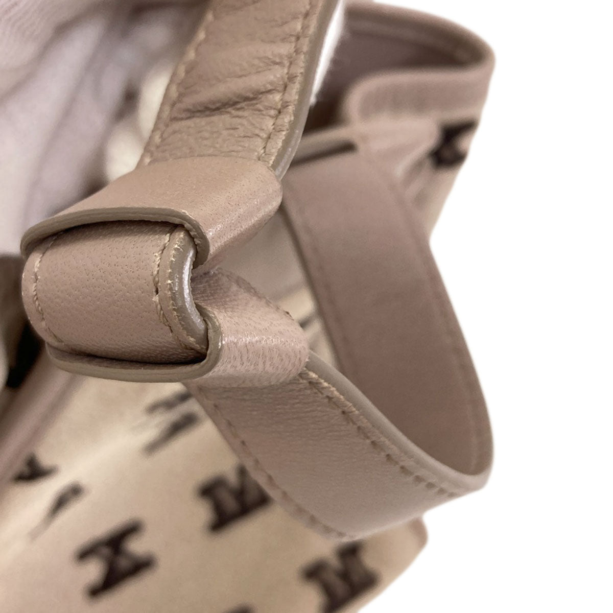 MAX MARA logo Handbag Leather Fleece-type materialLadies [Used]