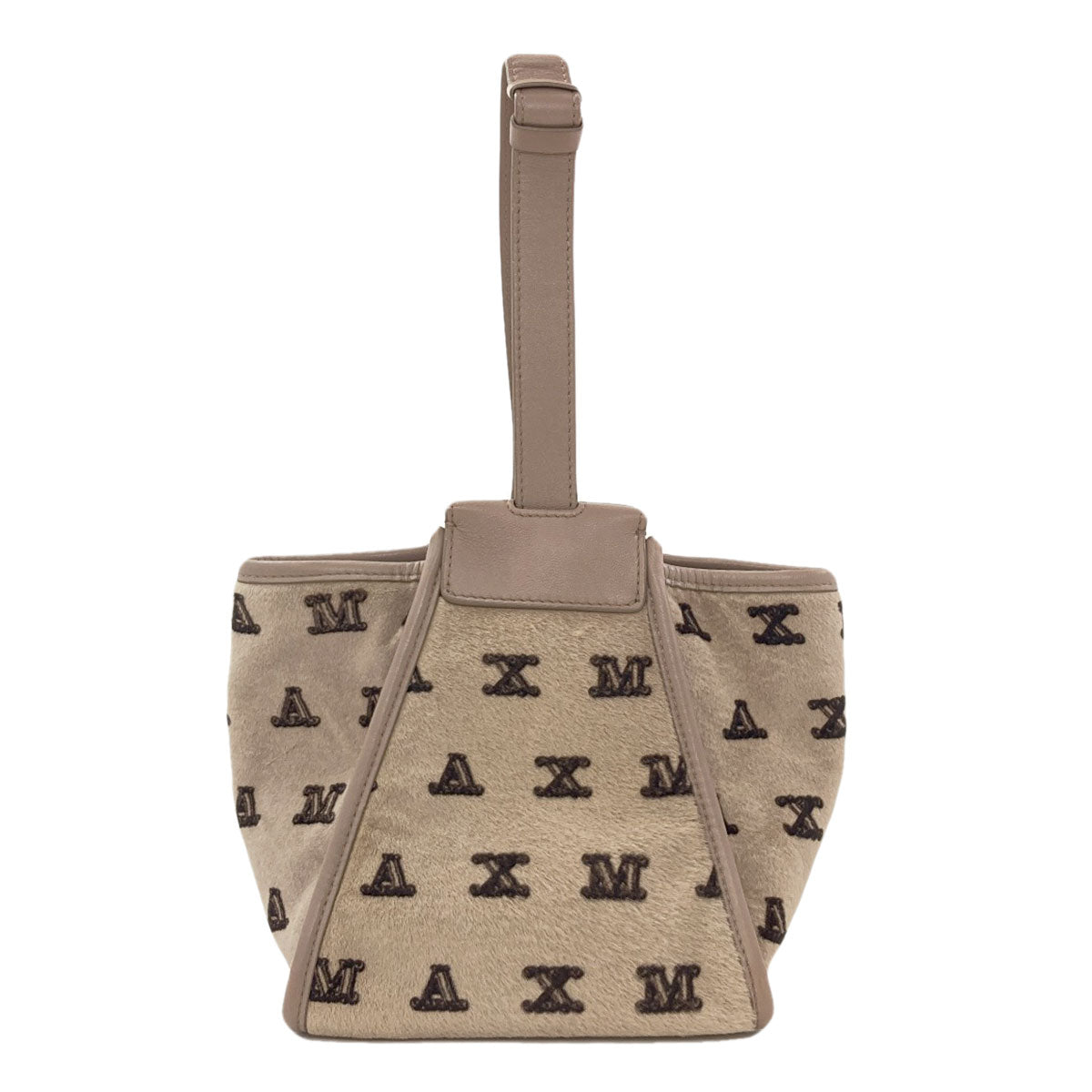MAX MARA logo Handbag Leather Fleece-type materialLadies [Used]