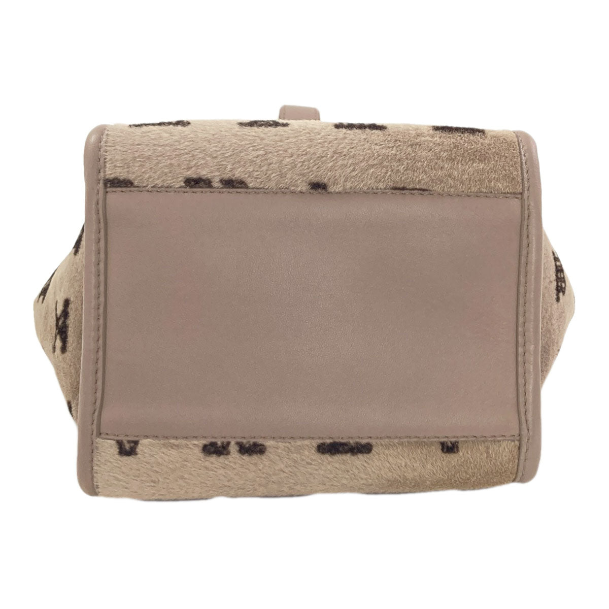 MAX MARA logo Handbag Leather Fleece-type materialLadies [Used]