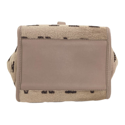 MAX MARA logo Handbag Leather Fleece-type materialLadies [Used]