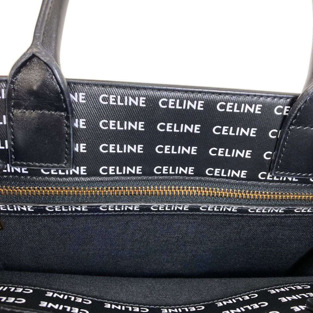 CELINE Vertical Cabas 2WAY Handbag Calf Ladies [Used]
