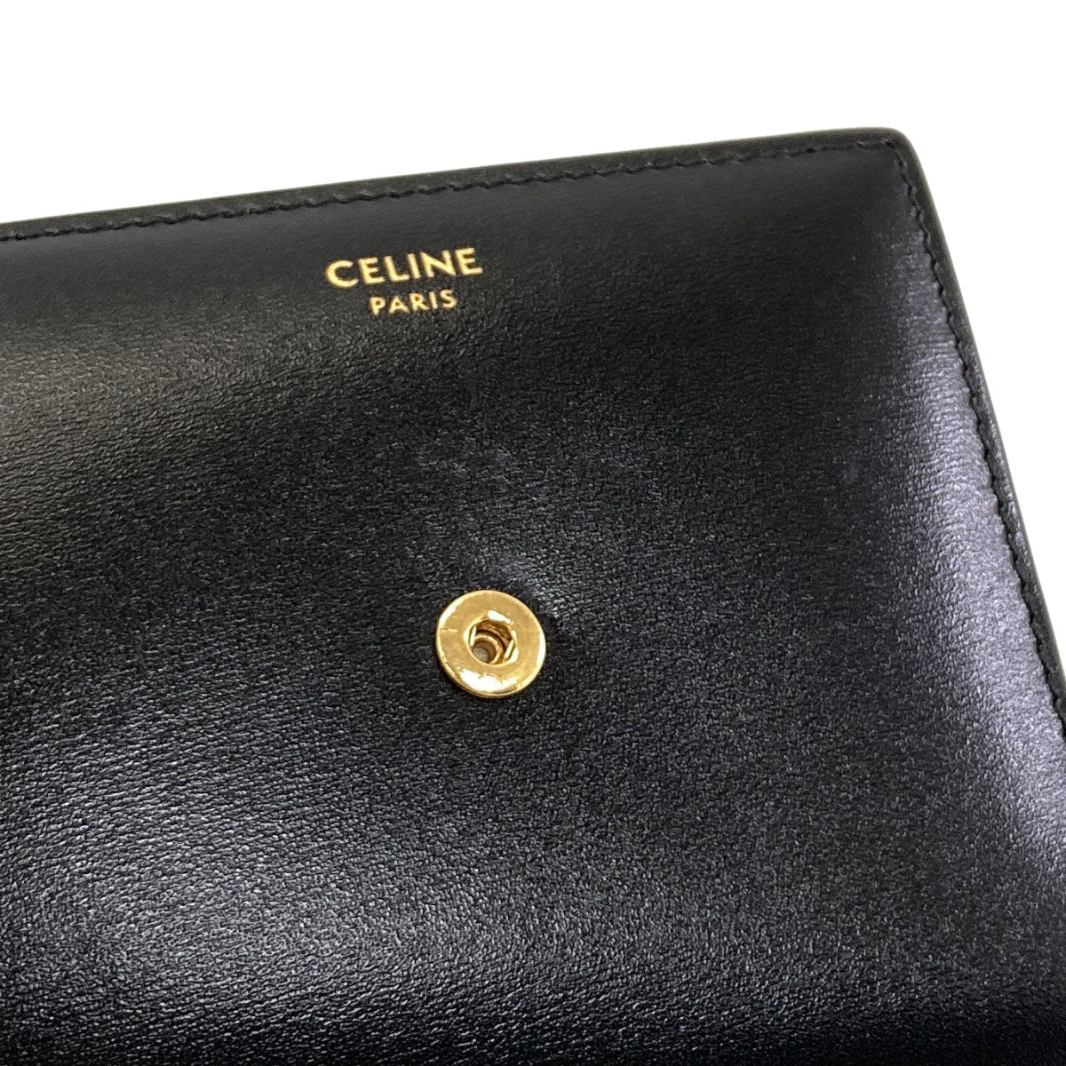 CELINE Small flap wallet Triomphe Tri-fold wallet (with Coin Pocket) Calf Ladies [Used]