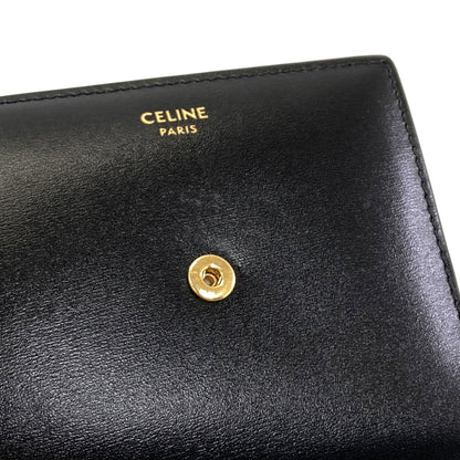 CELINE Small flap wallet Triomphe Tri-fold wallet (with Coin Pocket) Calf Ladies [Used]
