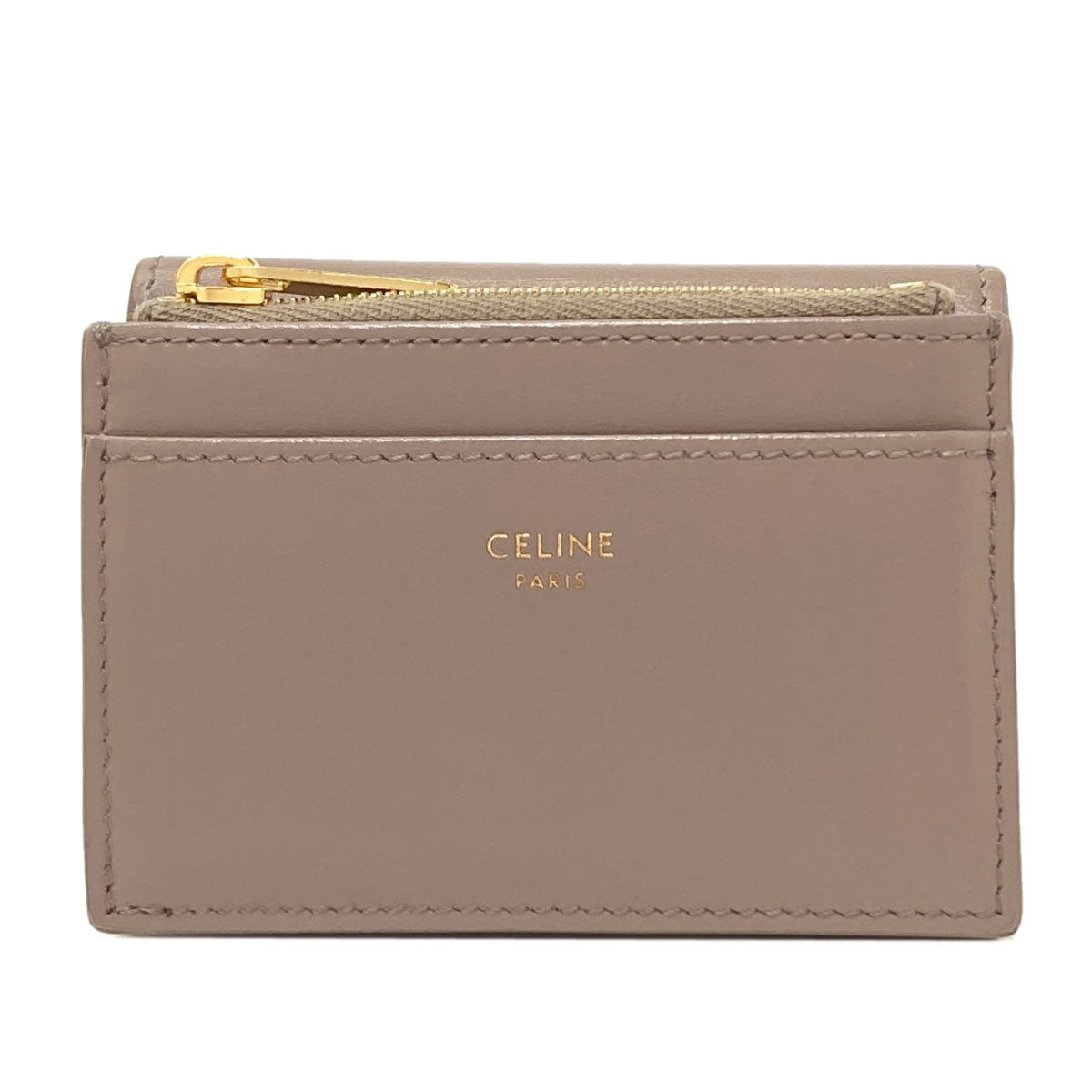 CELINE Triomphe compact wallet with coin compartment Tri-fold wallet (with Coin Pocket) Calf Ladies [Used]