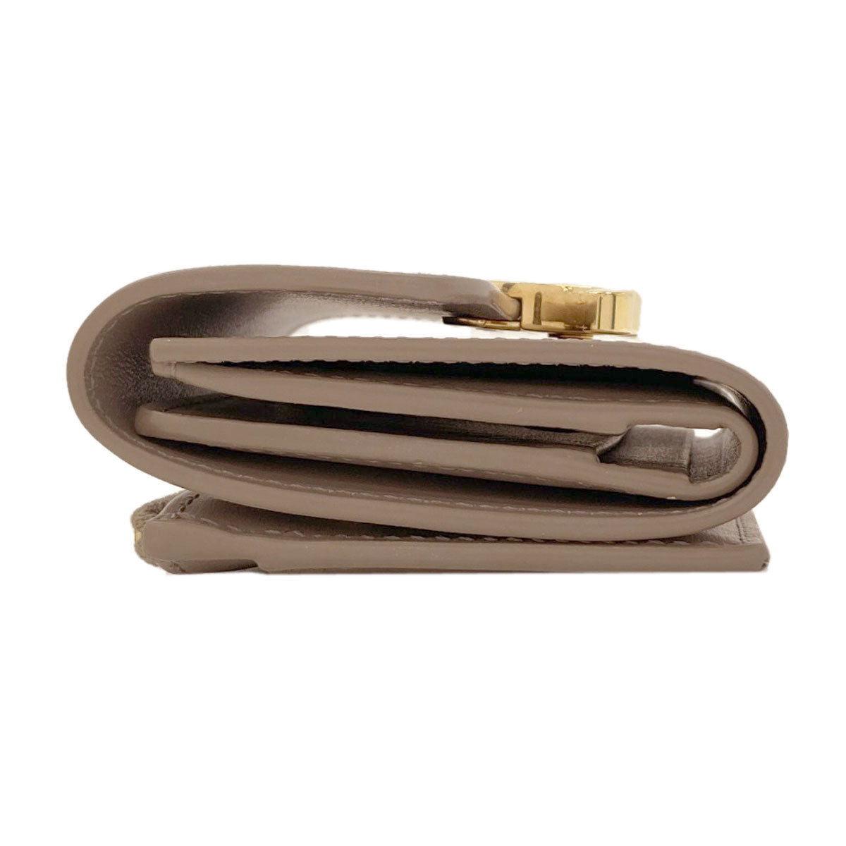 CELINE Triomphe compact wallet with coin compartment Tri-fold wallet (with Coin Pocket) Calf Ladies [Used]