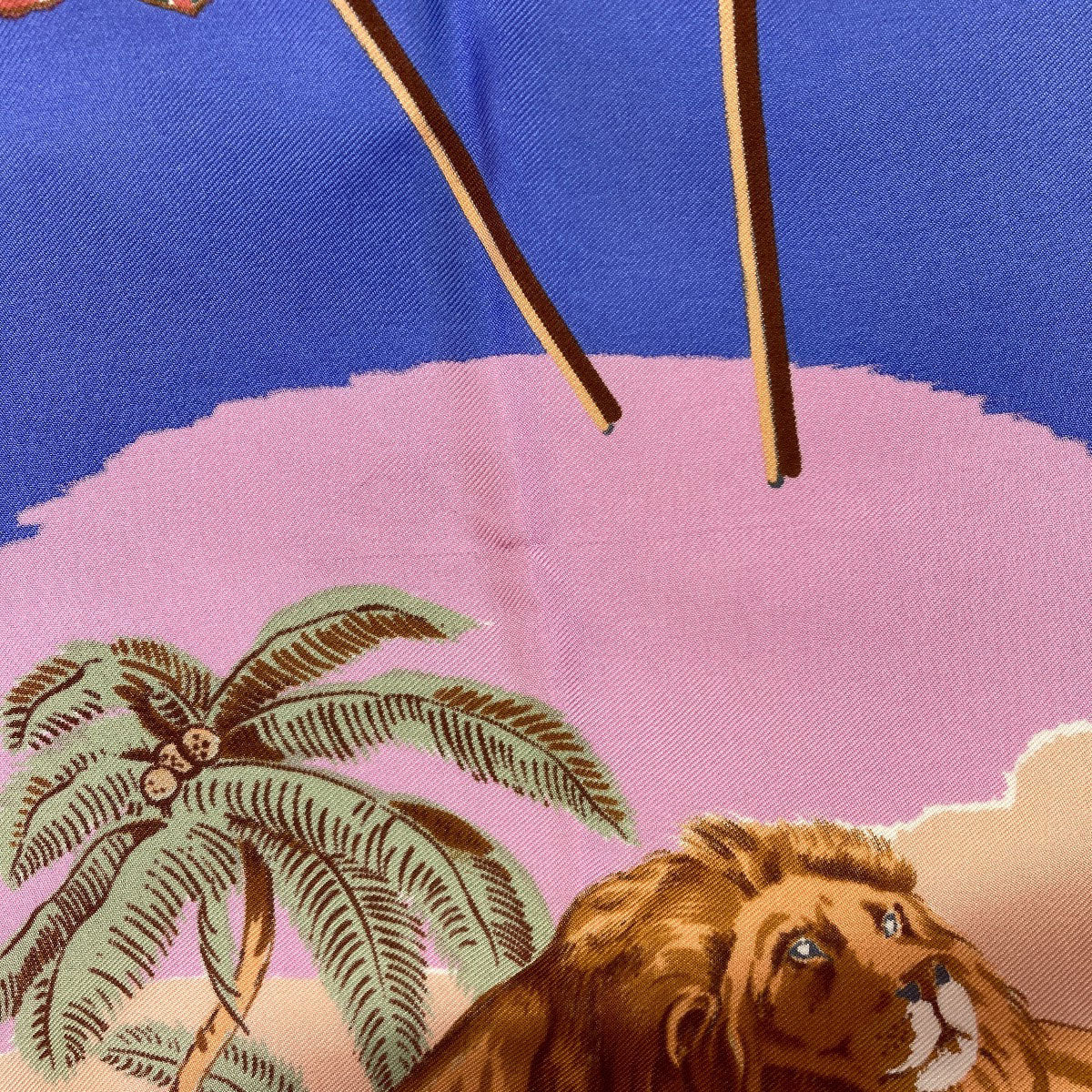 HERMES Carre90 African Hunt Scarf Silk Ladies [Used]