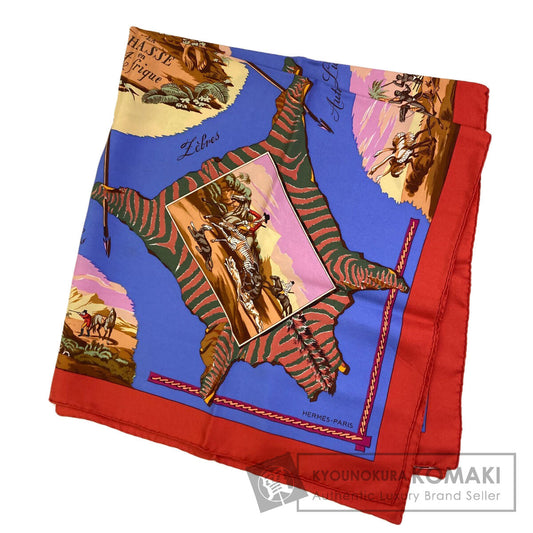 HERMES Carre90 African Hunt Scarf Silk Ladies [Used]