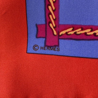 HERMES Carre90 African Hunt Scarf Silk Ladies [Used]