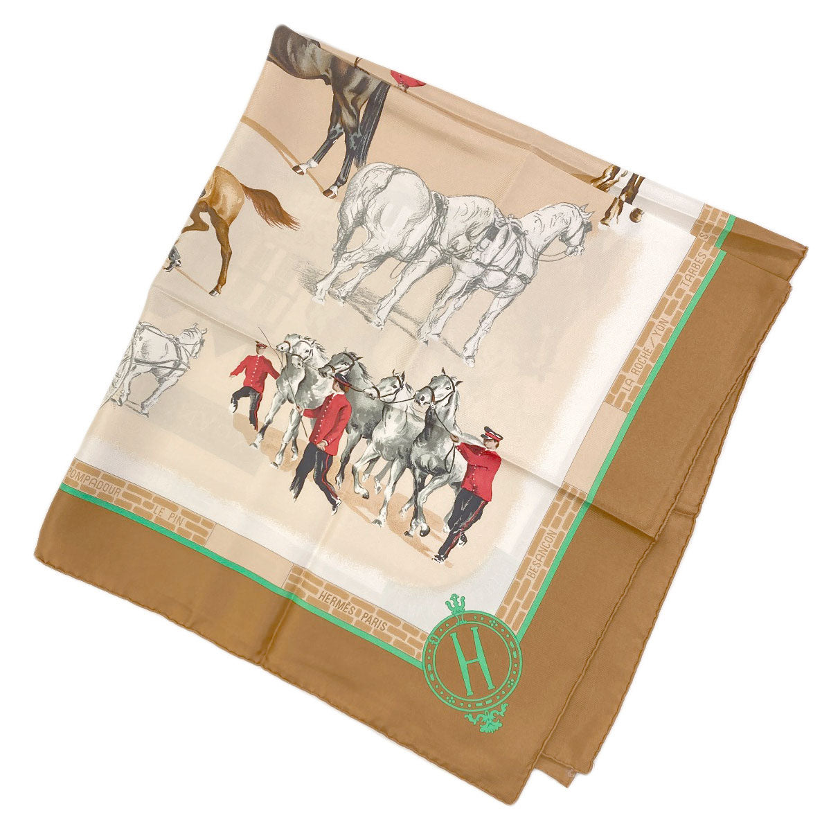 HERMES Carre90 LES HARAS NATIONAUX National Stud Farm Scarf Silk Ladies [Used]