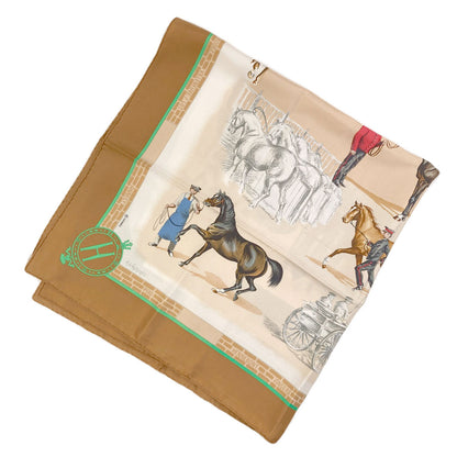 HERMES Carre90 LES HARAS NATIONAUX National Stud Farm Scarf Silk Ladies [Used]
