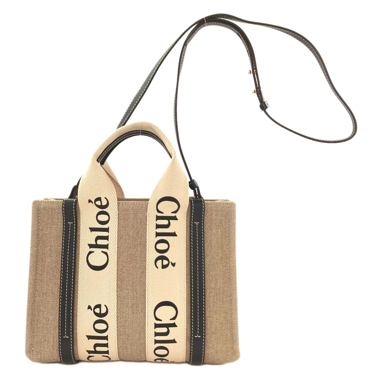 CHLOE Woody Small 2WAY Handbag Canvas Ladies [Used]