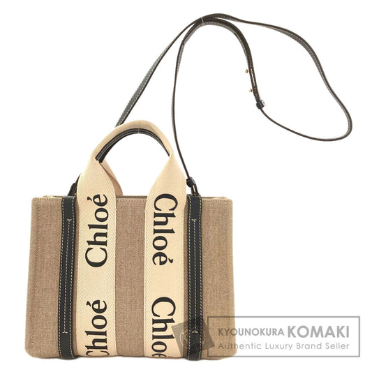 CHLOE Woody Small 2WAY Handbag Canvas Ladies [Used]