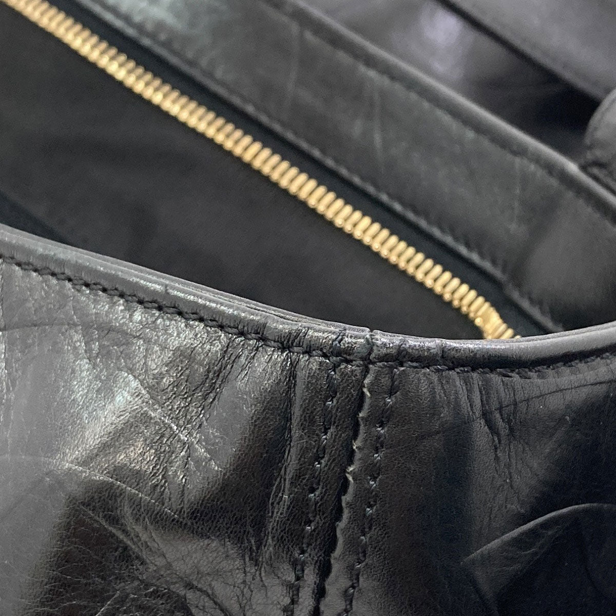 CHANEL COCO Mark GoldHardware Tote Bag Calf Ladies [Used]