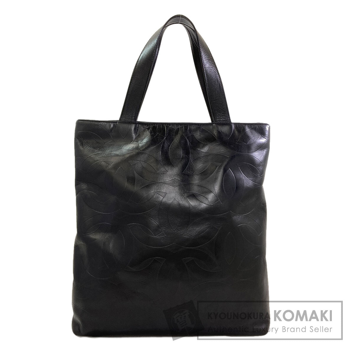 CHANEL COCO Mark GoldHardware Tote Bag Calf Ladies [Used]