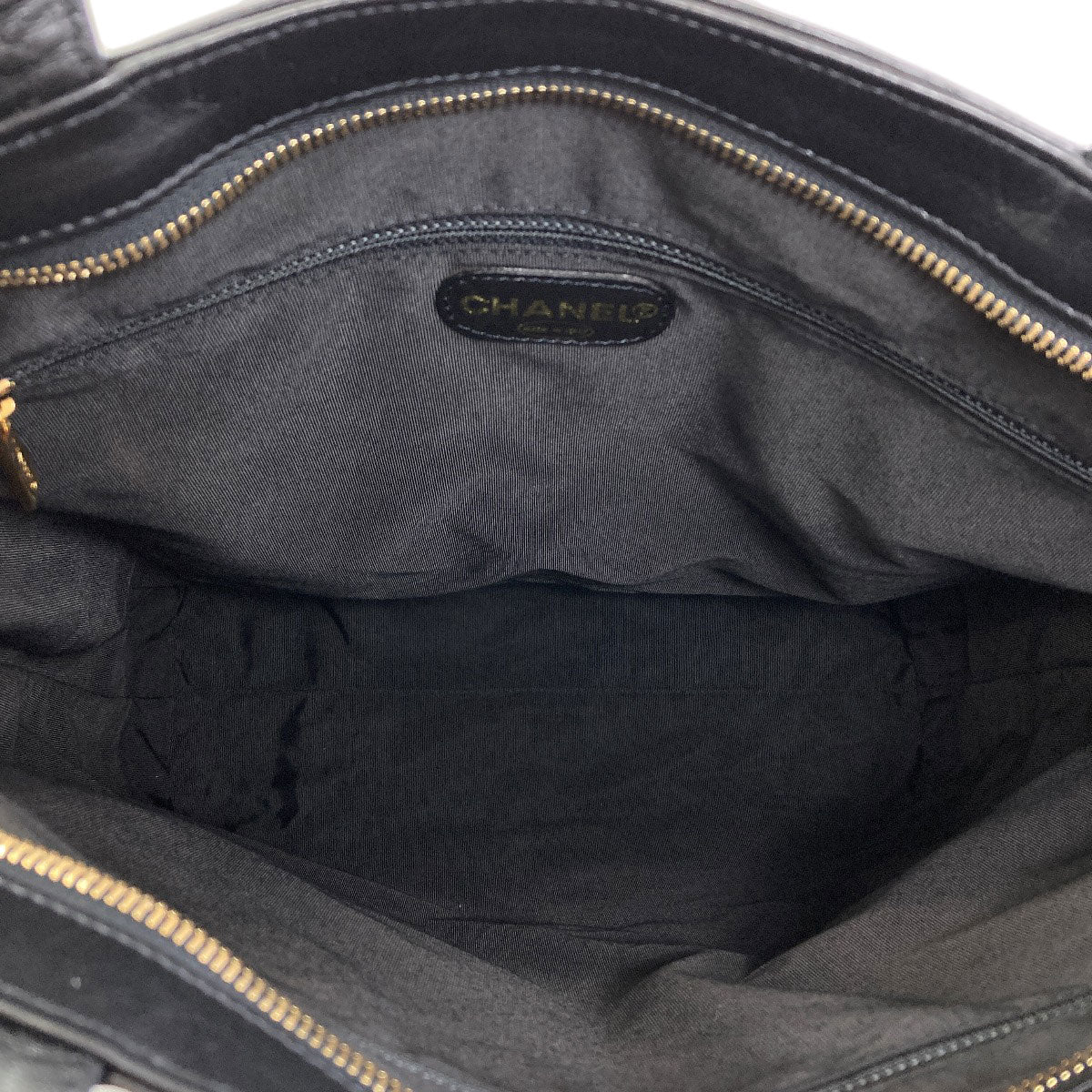 CHANEL COCO Mark GoldHardware Tote Bag Calf Ladies [Used]