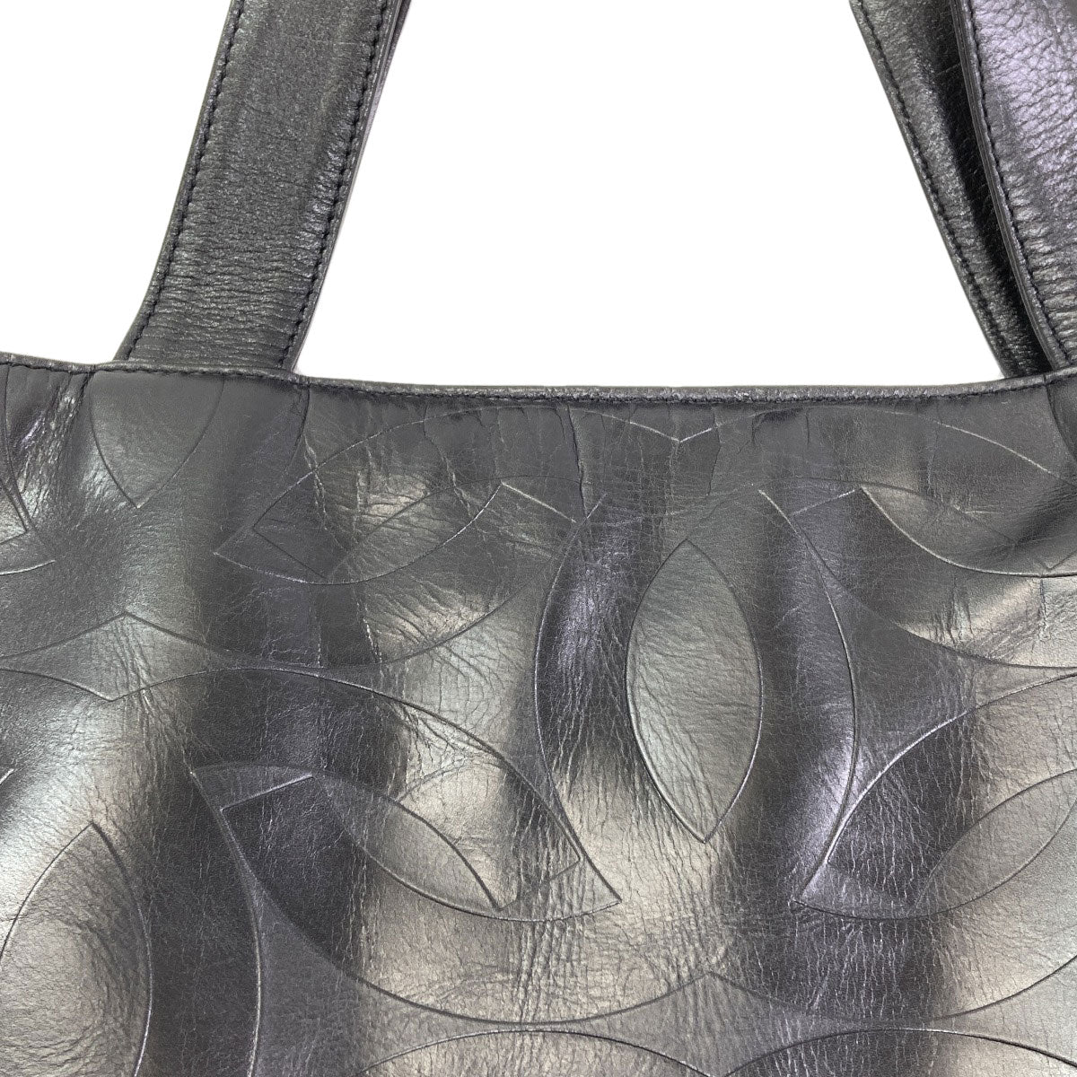 CHANEL COCO Mark GoldHardware Tote Bag Calf Ladies [Used]