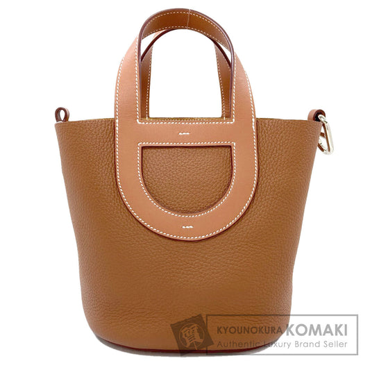 HERMES In the Loop 18 Gold SilverHardware Handbag Taurillon Clemence Ladies [Used]