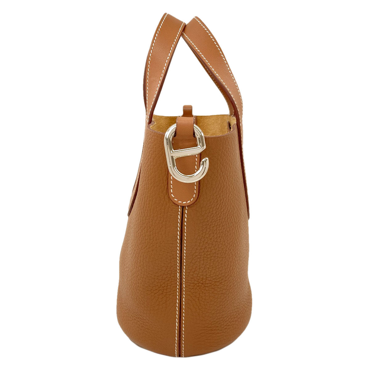 HERMES In the Loop 18 Gold SilverHardware Handbag Taurillon Clemence Ladies [Used]