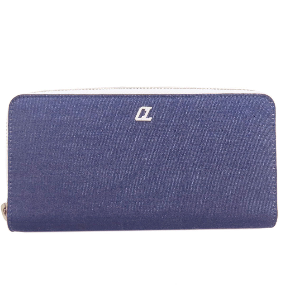 Christian Louboutin Panettone Long wallet (with coin pocket) Denim Ladies [Used]