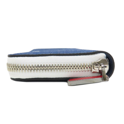 Christian Louboutin Panettone Long wallet (with coin pocket) Denim Ladies [Used]