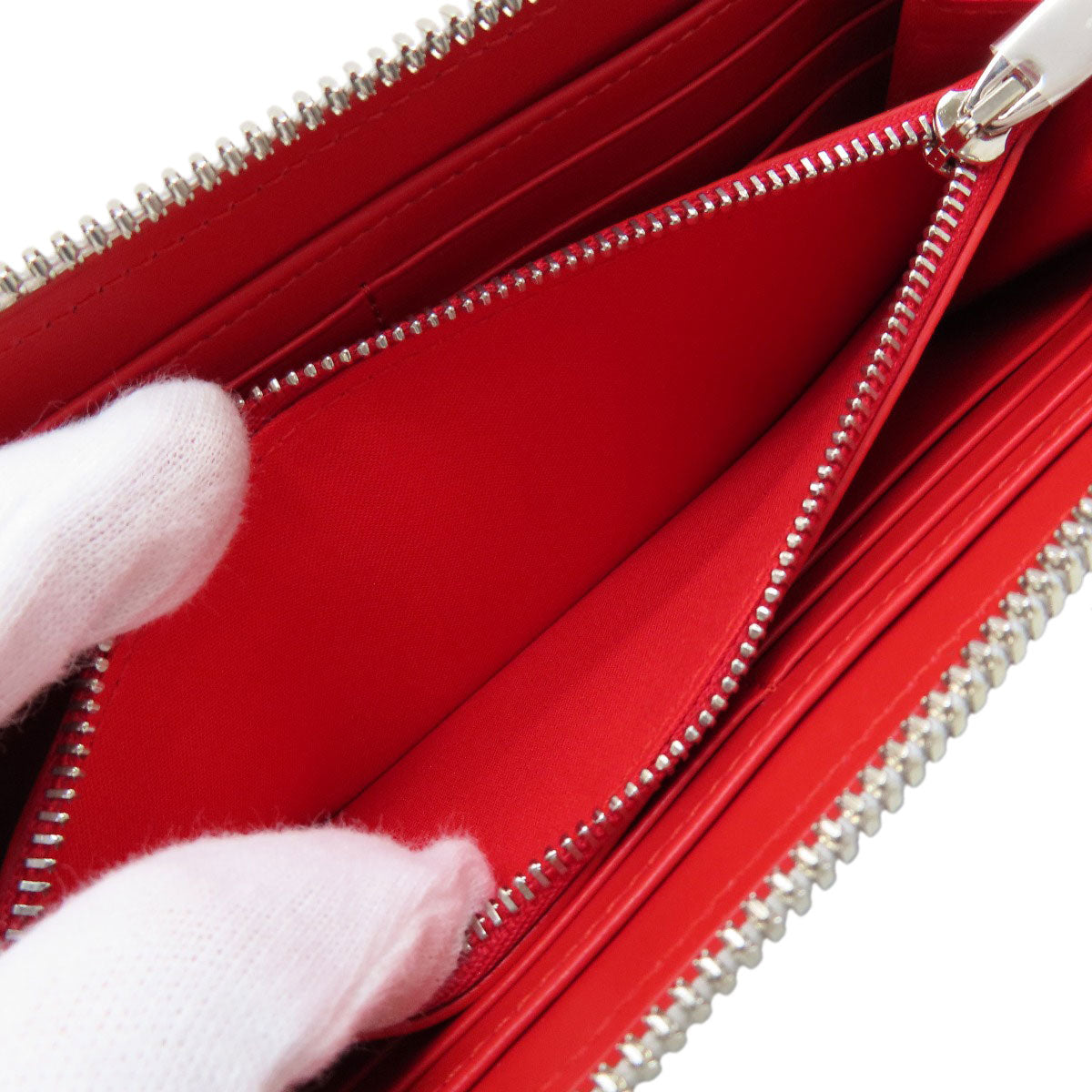 Christian Louboutin Panettone Long wallet (with coin pocket) Denim Ladies [Used]