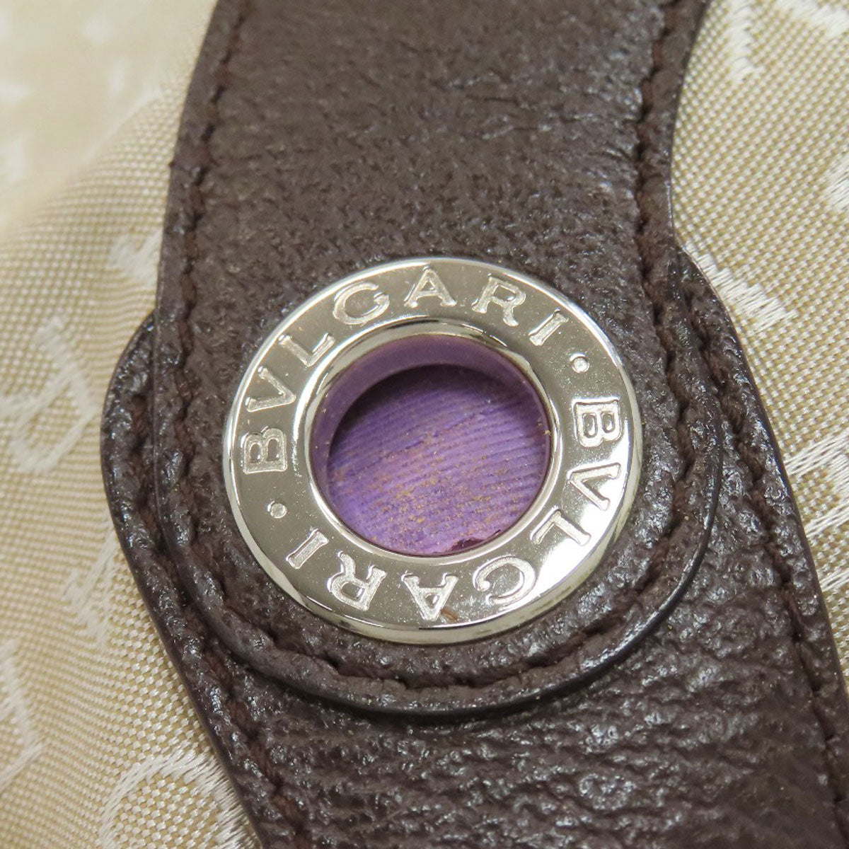 BVLGARI Logo Mania Mini Boston Handbag Canvas Ladies [Used]