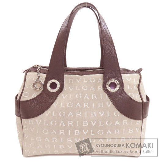 BVLGARI Logo Mania Mini Boston Handbag Canvas Ladies [Used]