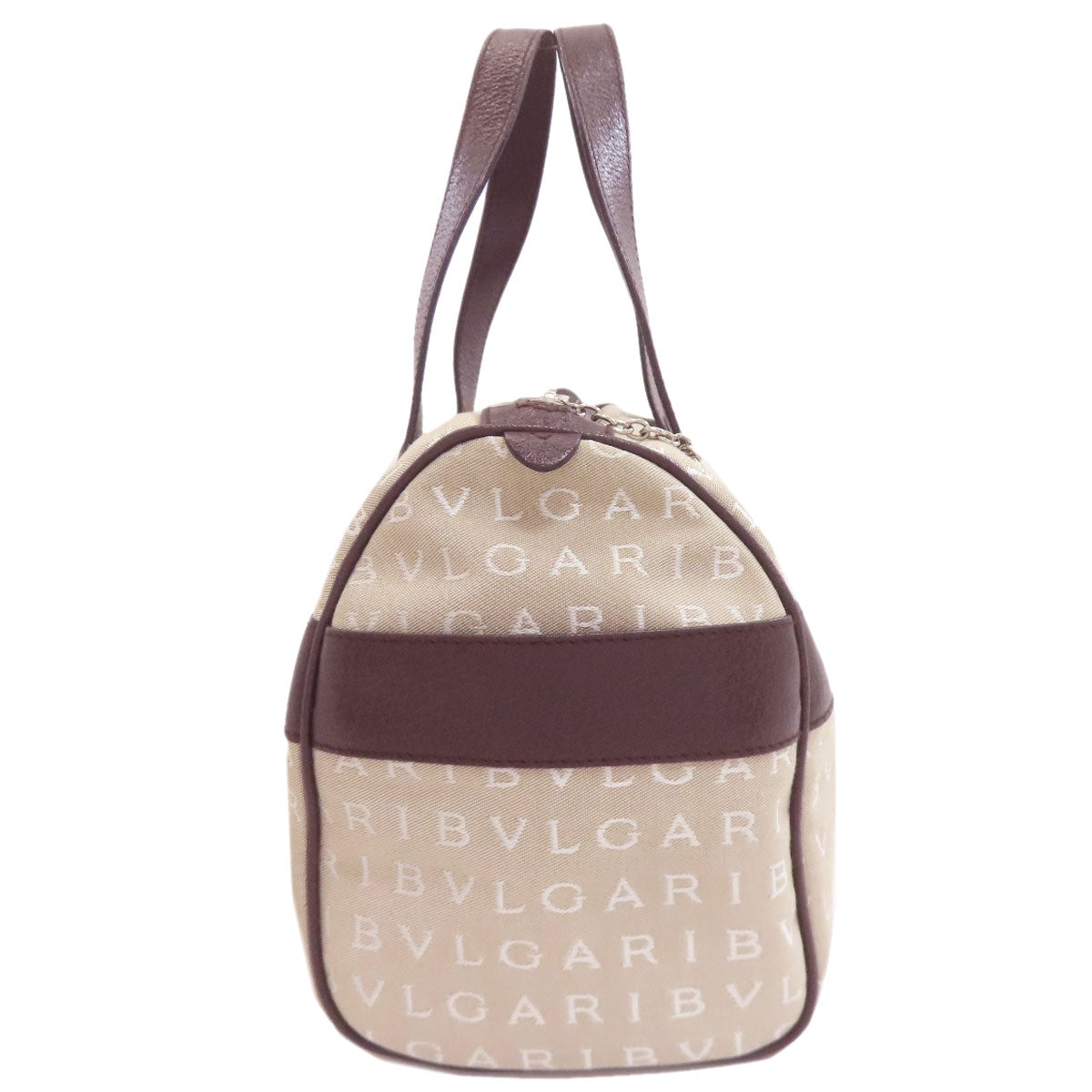 BVLGARI Logo Mania Mini Boston Handbag Canvas Ladies [Used]
